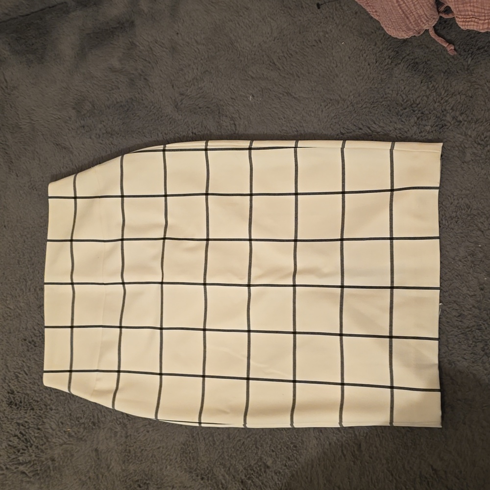 Express windowpane pencil skirt